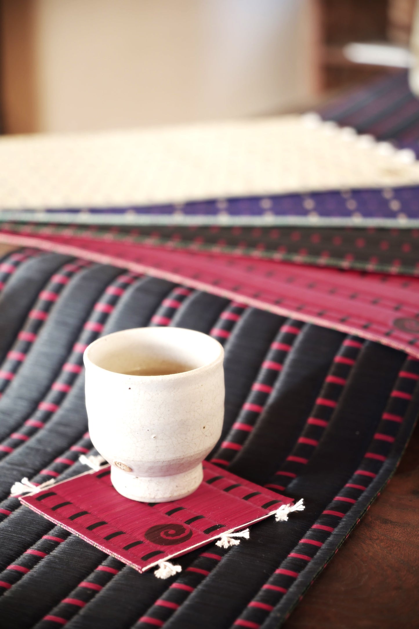 畳のコースター2枚セット 茜と熾 akane & icori
