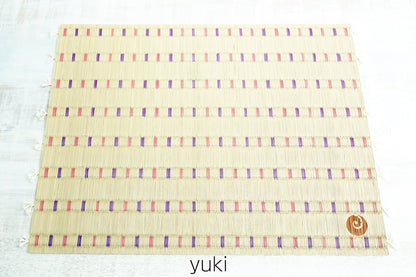 セット／畳のコースター 雨 ame ４枚 ＆ 畳のランチョンマット 雪 yuki ４枚（2月26日販売開始）