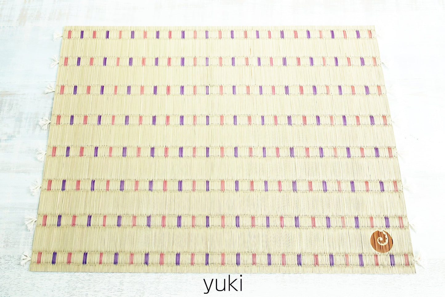 セット／畳のコースター 雪 yuki ４枚 ＆ 畳のランチョンマット 雨 ame ４枚（2月26日販売開始）